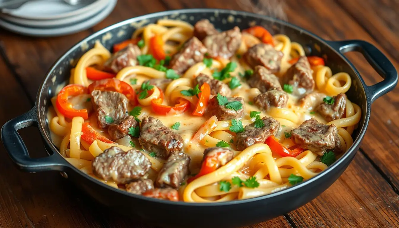 Philly Cheesesteak Pasta